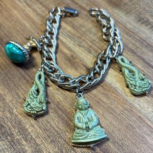 Vintage bracelet with dragons & Buddha